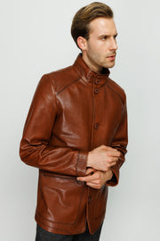 The Barclay Brown Leather Jacket