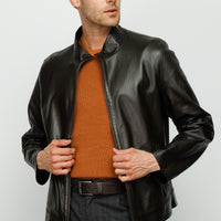 The Del Rio Leather Black Men Jacket