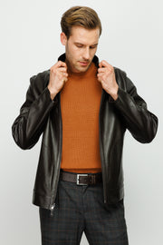 The Del Rio Leather Black Jacket
