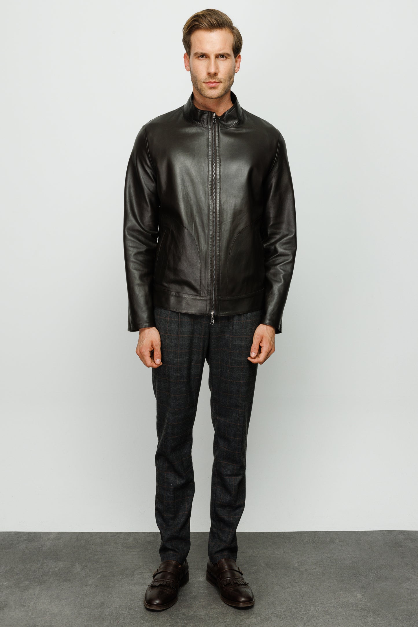 La chaqueta de cuero negra para hombre de Del Rio 