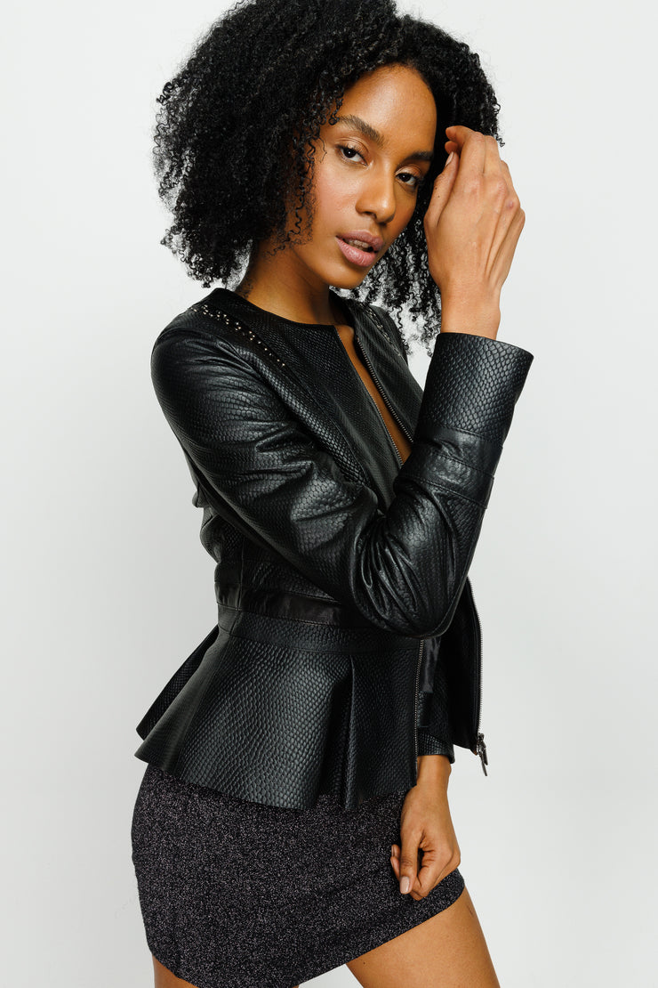 The Montorino Leather Black Jacket