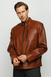 ELGIN BRROWN LEATHER JACKET