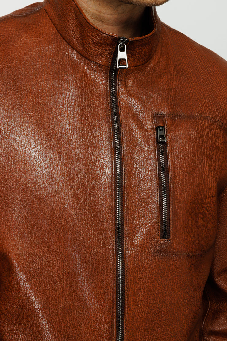 ELGIN BRROWN LEATHER JACKET