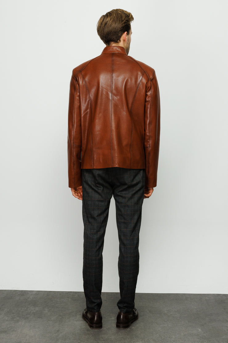 ELGIN BRROWN LEATHER JACKET