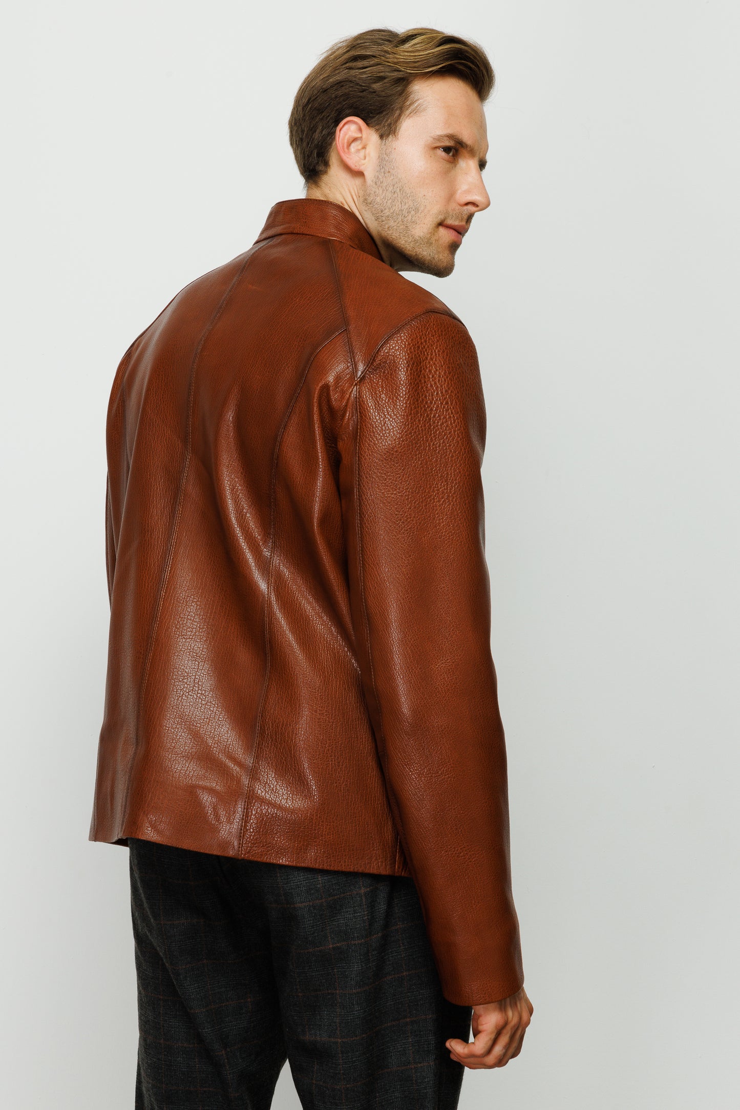 The Elgin Brown Leather Men Jacket