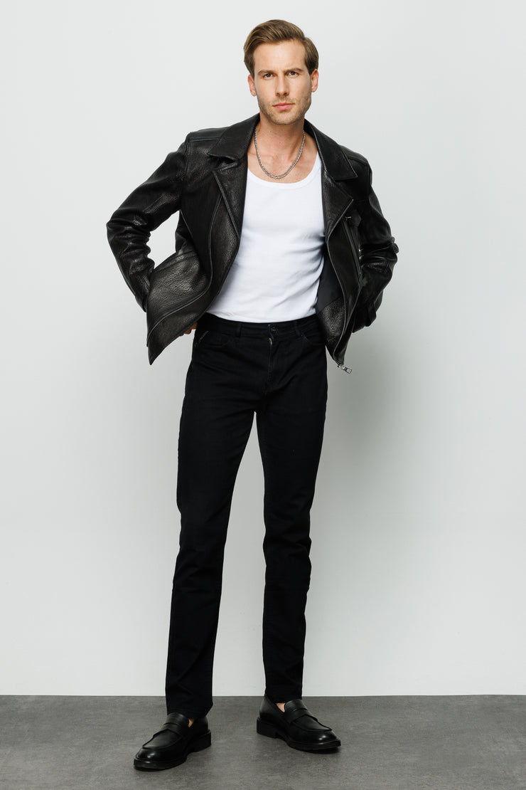 MONOLA 20238 BLACK LEATHER JACKET