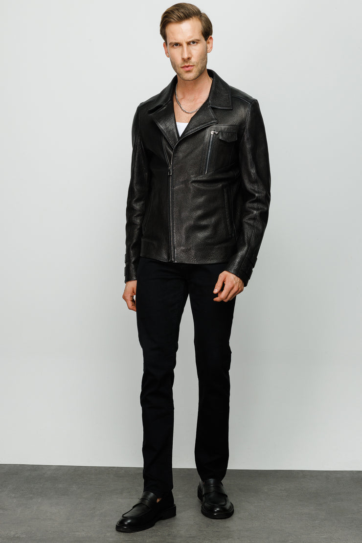 MONOLA 20238 BLACK LEATHER JACKET