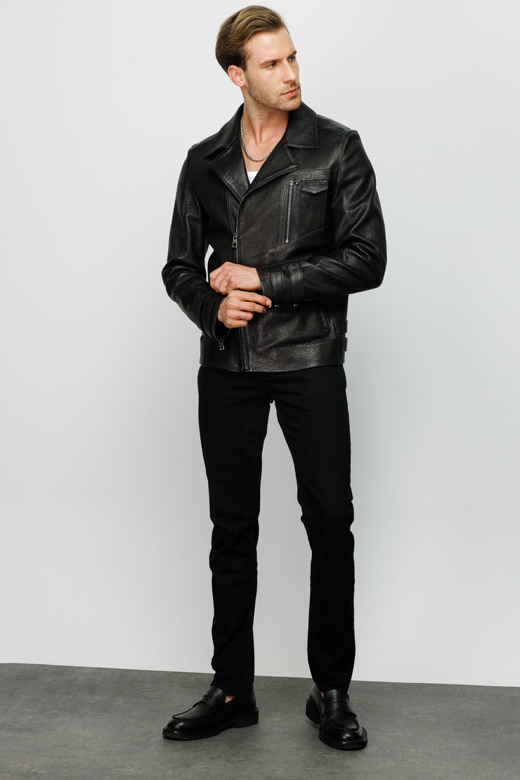 MONOLA 20238 BLACK LEATHER JACKET