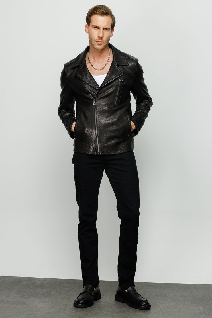 MONOLA 20238 BLACK LEATHER JACKET
