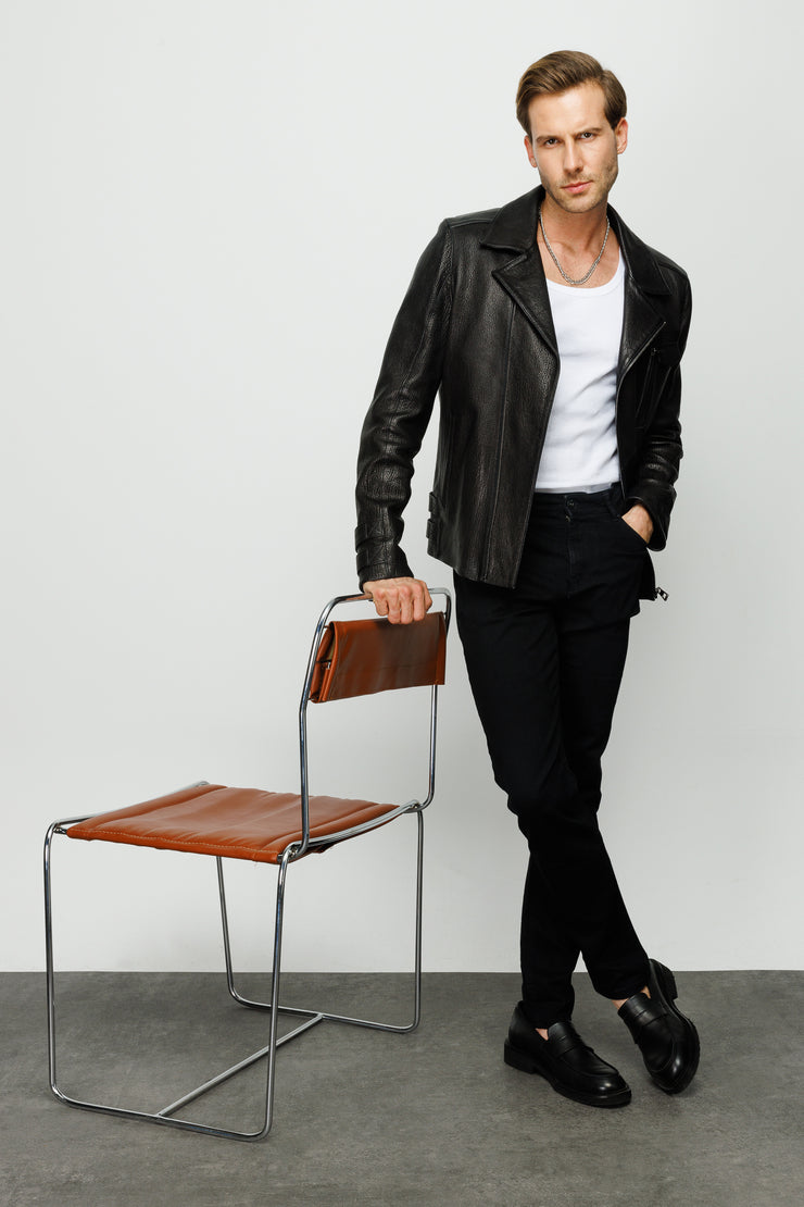 MONOLA 20238 BLACK LEATHER JACKET