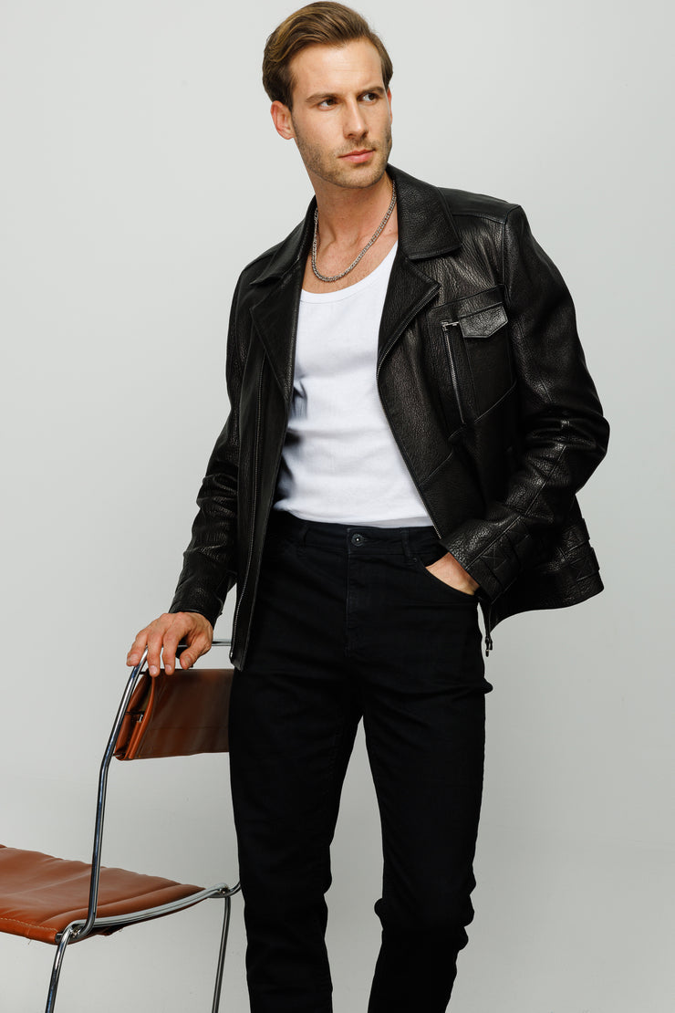 MONOLA 20238 BLACK LEATHER JACKET