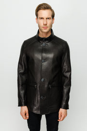 Barclay Black Leather Jacket