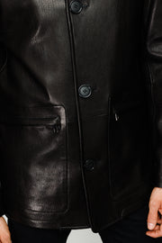 Barclay Black Leather Jacket
