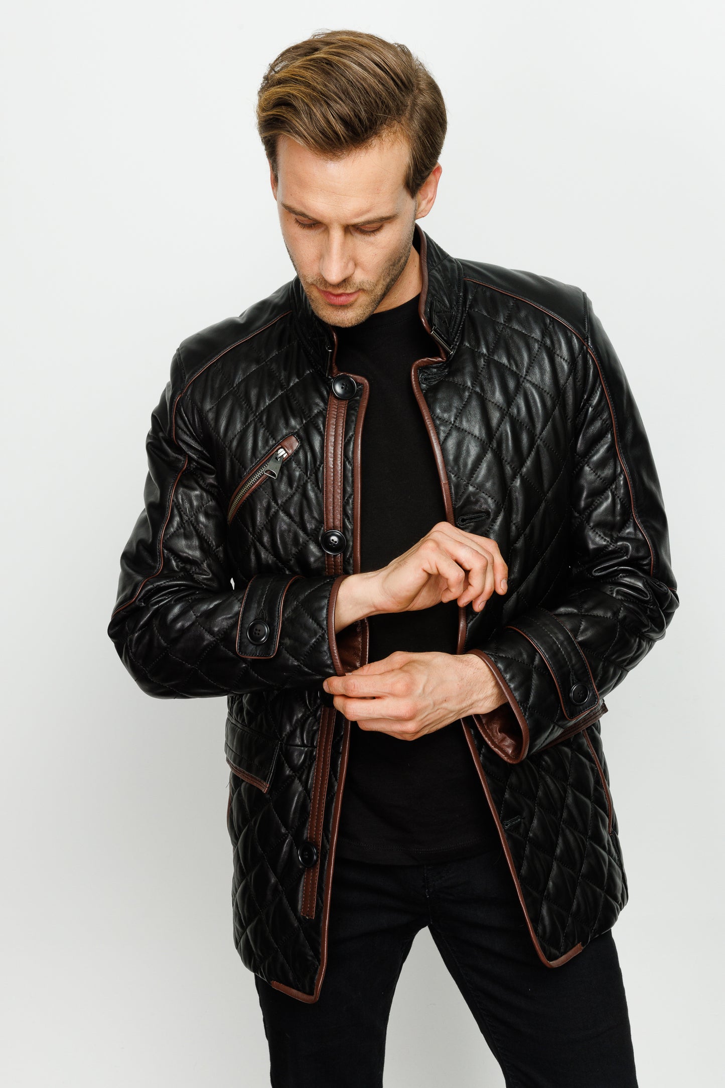 The Martinez Black Leather Men Jacket