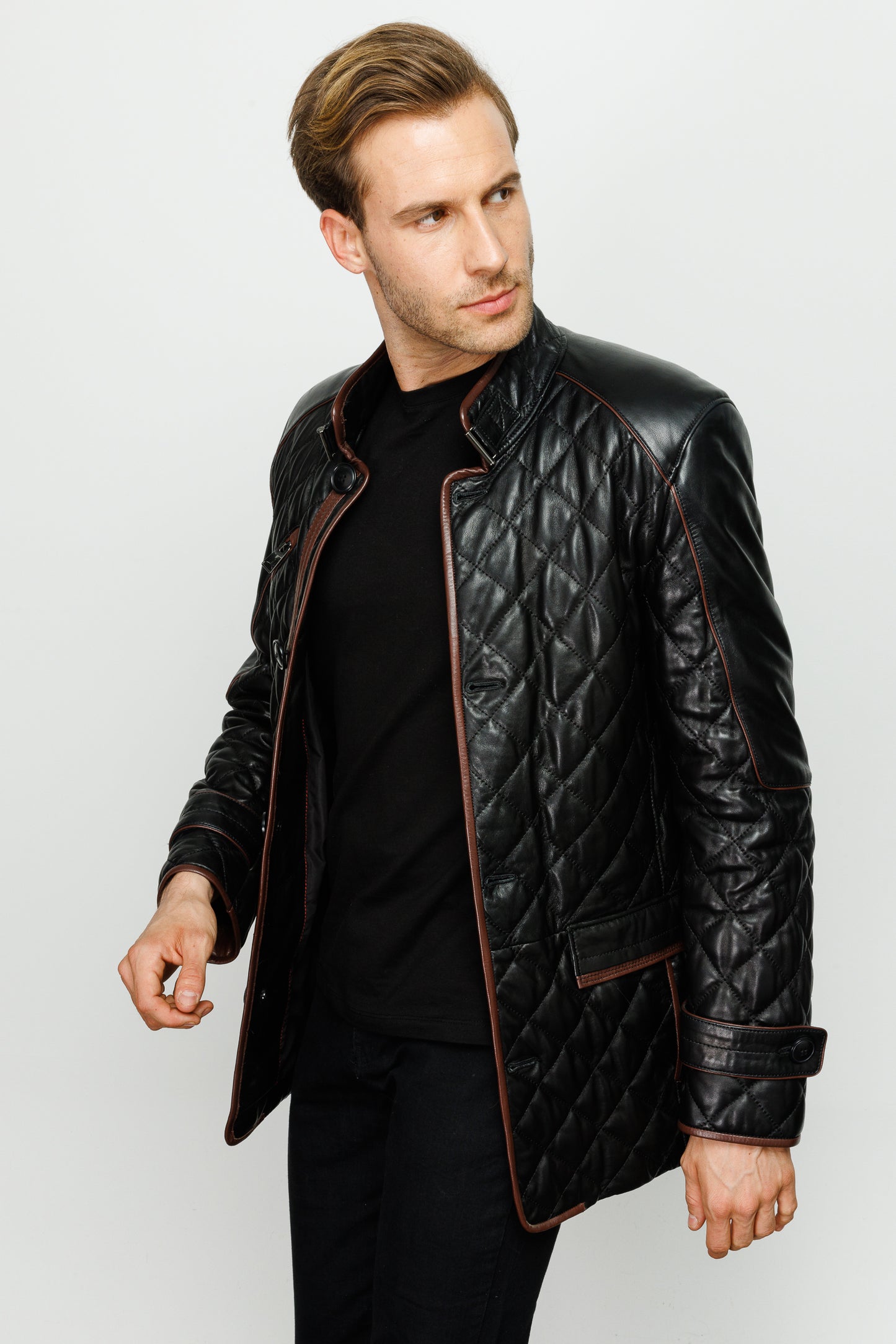 The Martinez Black Leather Men Jacket