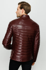 The Willkerson Burgundy Leather Jacket