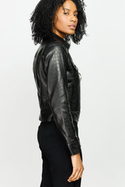 PIANE  LEATHER JACKET BLACK (15821-A)
