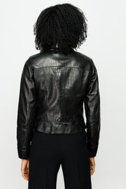 PIANE  LEATHER JACKET BLACK (15821-A)