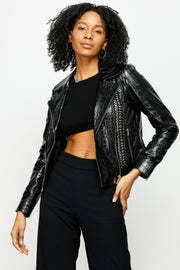 LANTE  LEATHER JACKET BLACK (15819-A)