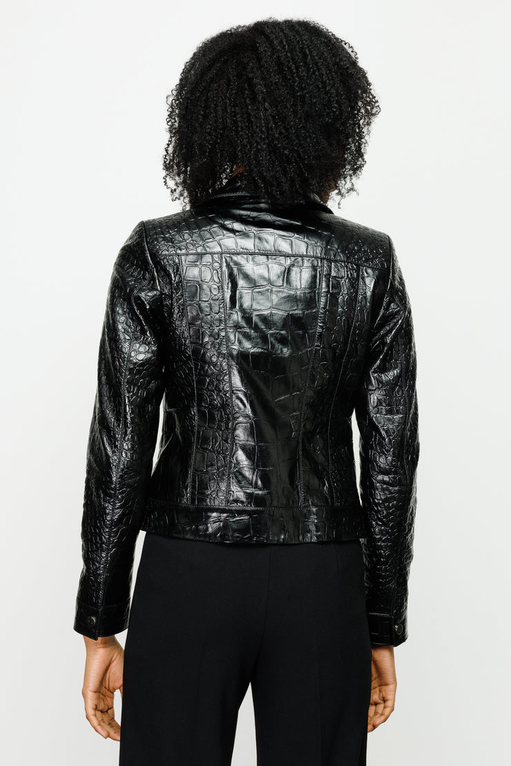 LANTE  LEATHER JACKET BLACK (15819-A)