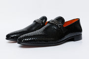 The King Shoe Black Bit Dress Loafer