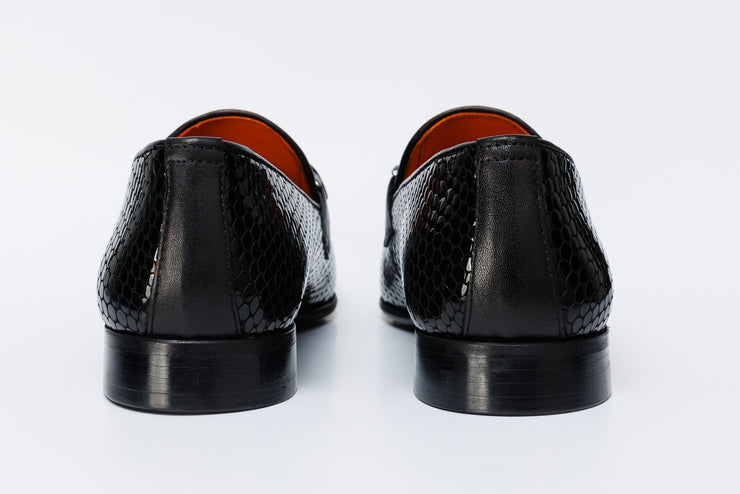 The King Shoe Black Bit Dress Loafer