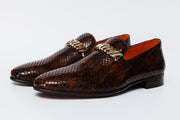 The King Shoe Brown Bit Dress Loafer