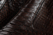 The Boss Brown Pythn Snk Zip-Up Leather Boot Limited Edition