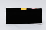 The Tario Black Suede Leather Clutch