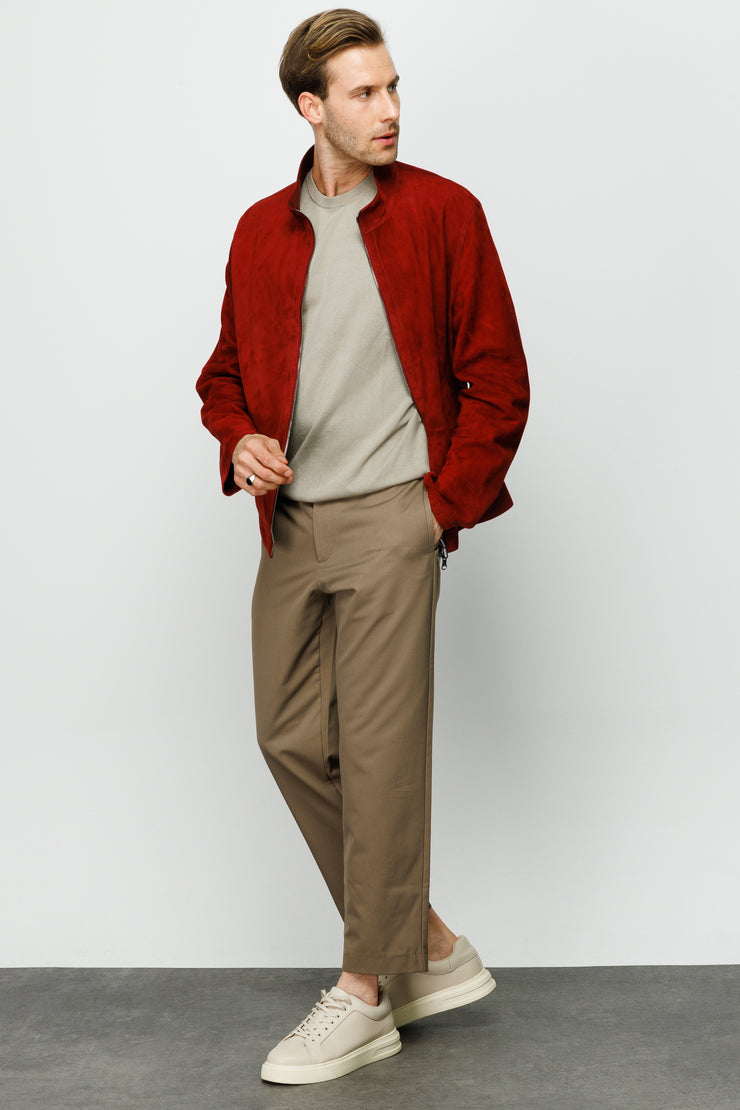 Alba Burgundy Leather Jacket