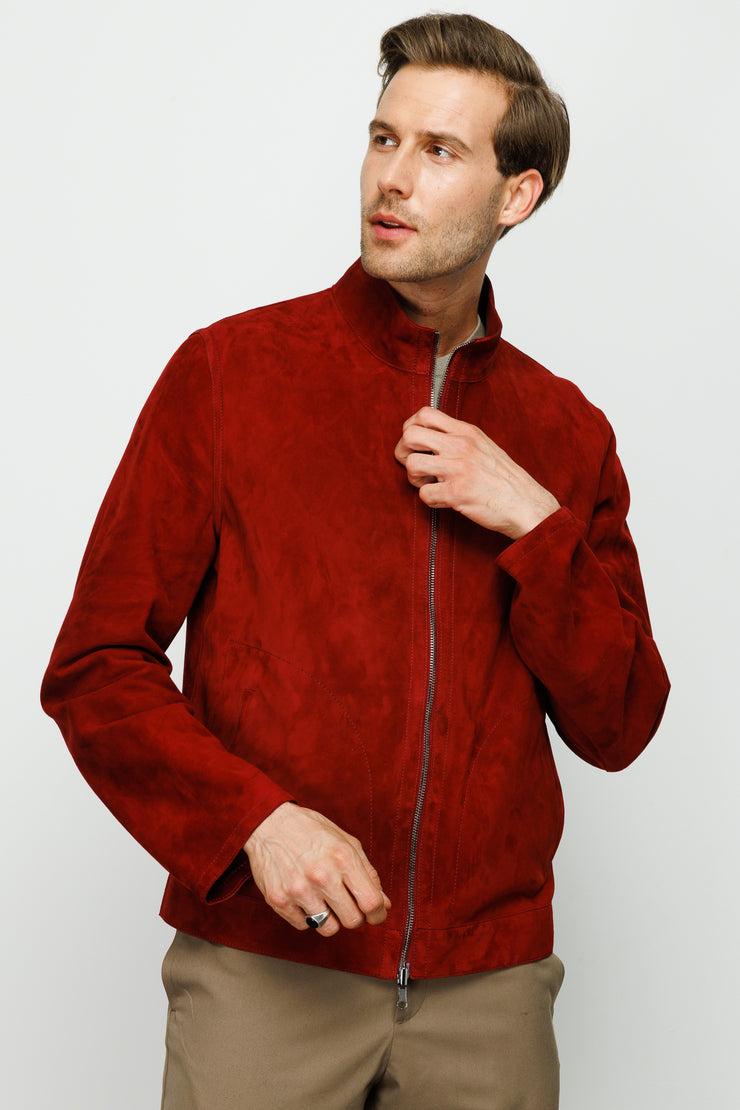 Alba Burgundy Leather Jacket
