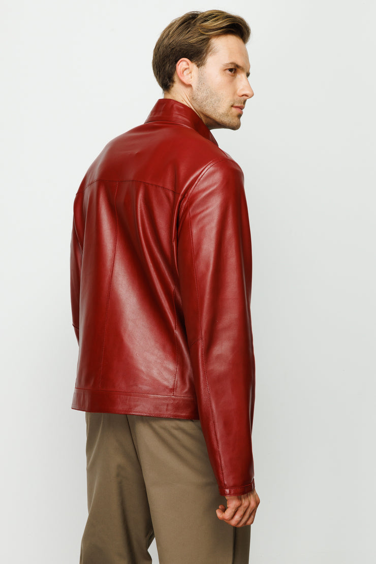 The Del Rio Burgundy Leather Jacket