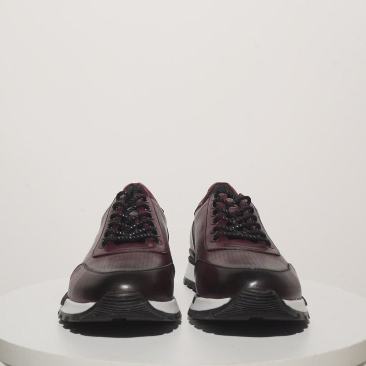 The Tisina Burgundy Leather Sneaker