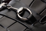 The Pusan Black Leather Bit Loafer Shoe