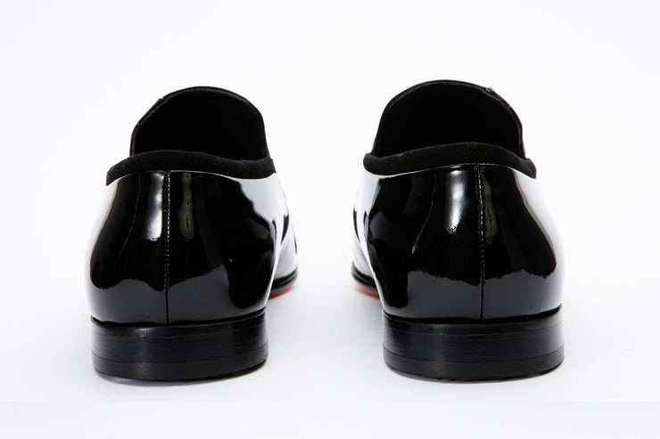 The Marlo Shoe Black Patent Leather Cap Toe Slip-On Dress Loafer