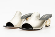 The Tory Gold Leather Sandal