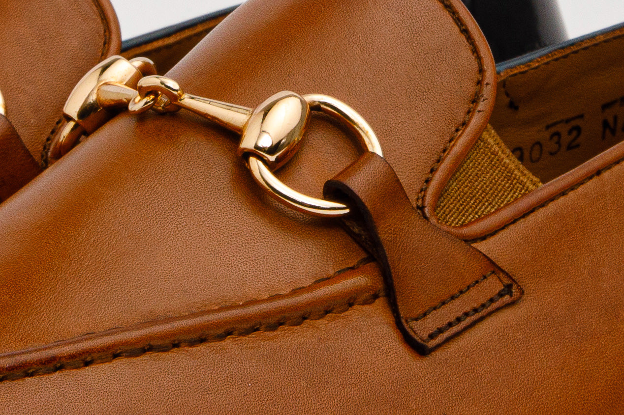 Zapato Maratea de piel marrón con tacón de aguja para hombre