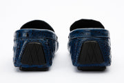 The Tanca Navy Blue Leather Bit Loafer