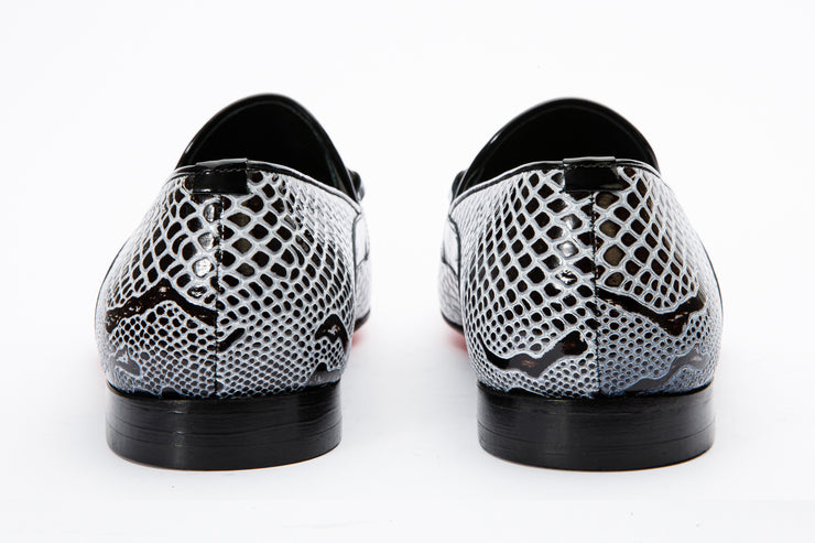 The Milano Black/White Shoe Bit Loafer