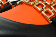 The Gemena Black & Orange Shoe Bit Dress Loafer