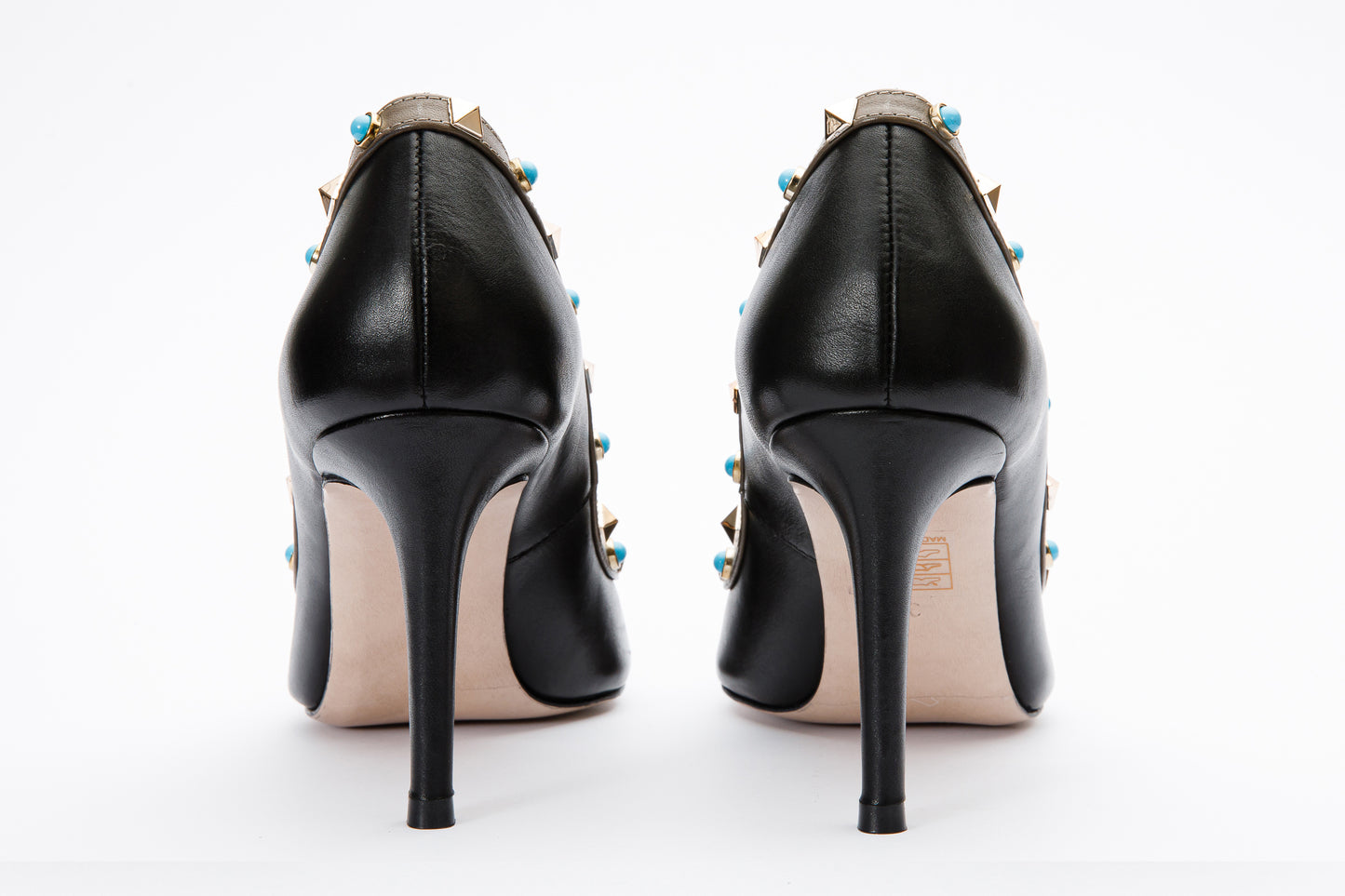 The Tikapur Black Leather Pump Women Shoe