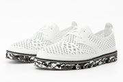The Tirnova White Leather Flat Show Final Sale!