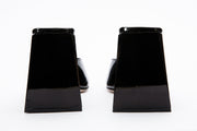The Butterfly Block Heel Black Patent Leather Sandal