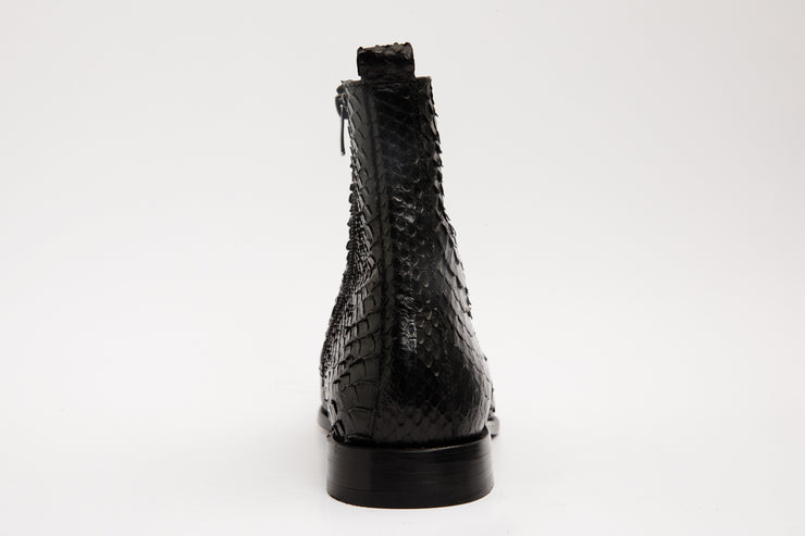 The Boss Black Pythn Snk Zip-Up Leather Boot Limited Edition