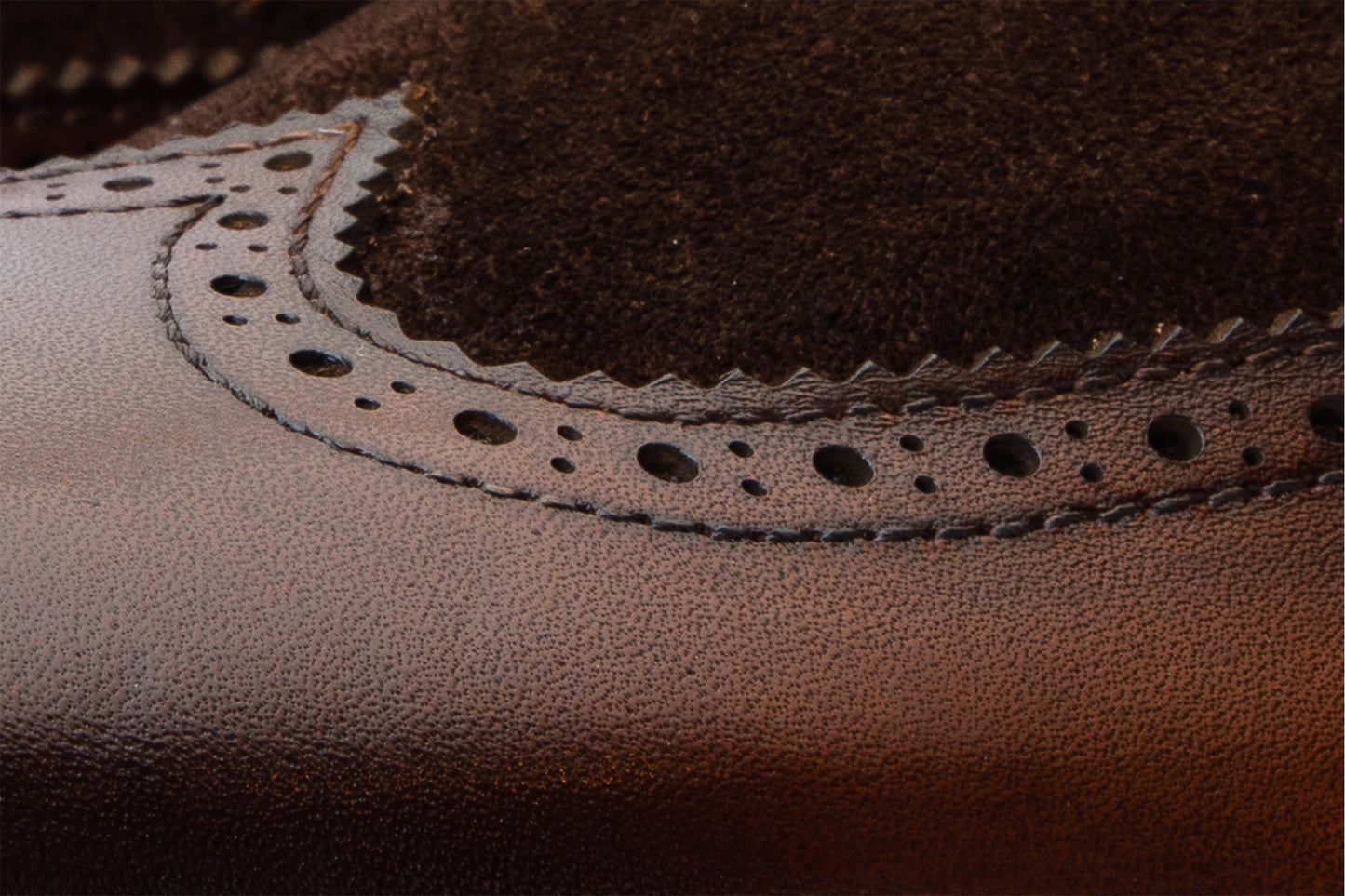 Bota de hombre estilo monk brogue con doble tira de cuero y ante marrón Albus