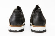 The Sopez Black Leather Sneaker