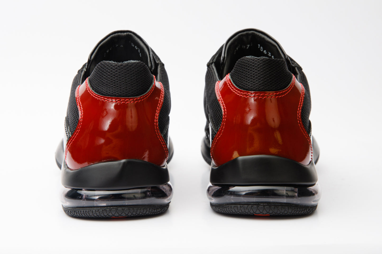 Zapatillas de piel negras y rojas para hombre Zona ¡Venta final!