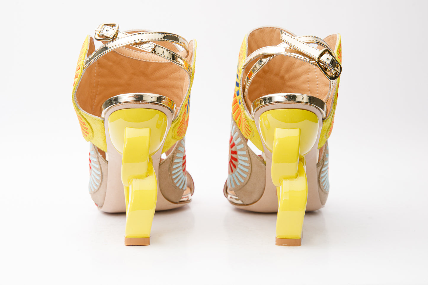 The Parama Yellow Leather Ankle Strap Women Sandal