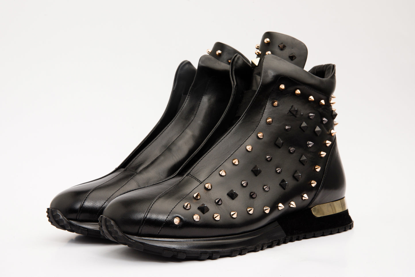 The Infanta High-Top Black Spike Leather Men Sneaker Limited Edition