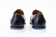 The Molise Navy Blue Wingtip Semi Brogue Derby Shoe